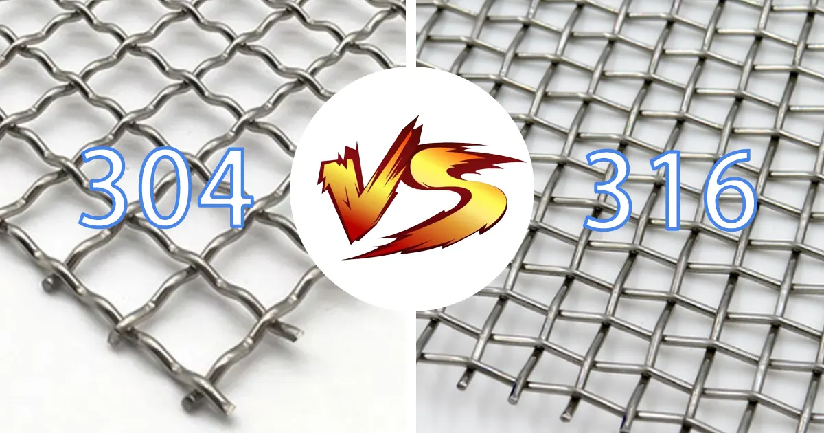 304 vs 316 stainless steel mesh