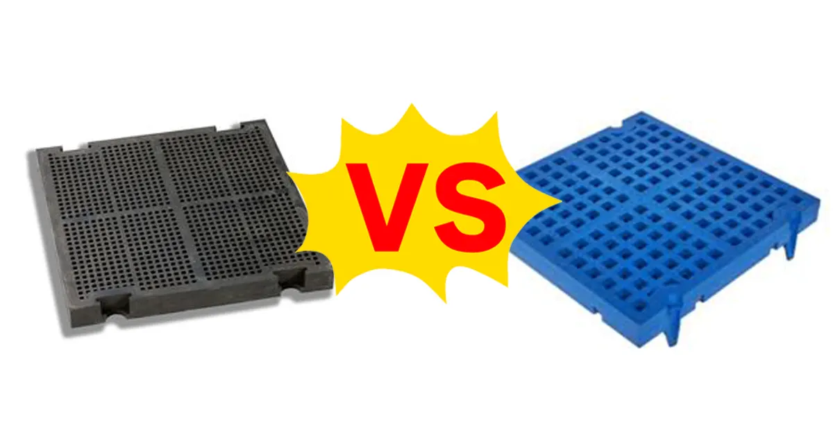 rubber screens vs polyurethane screens
