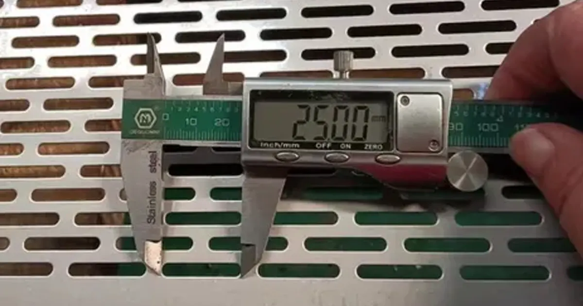perforated metal sheet hole size