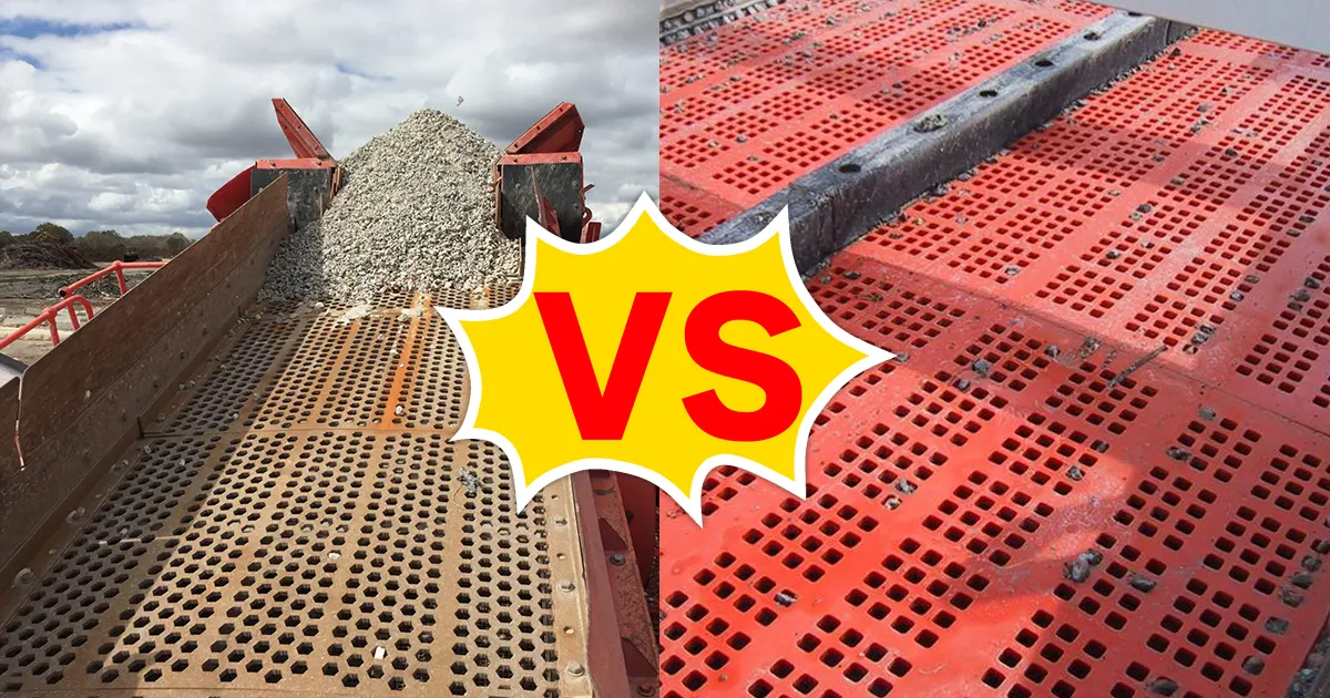 perforated plate vs polyurethane screen panel