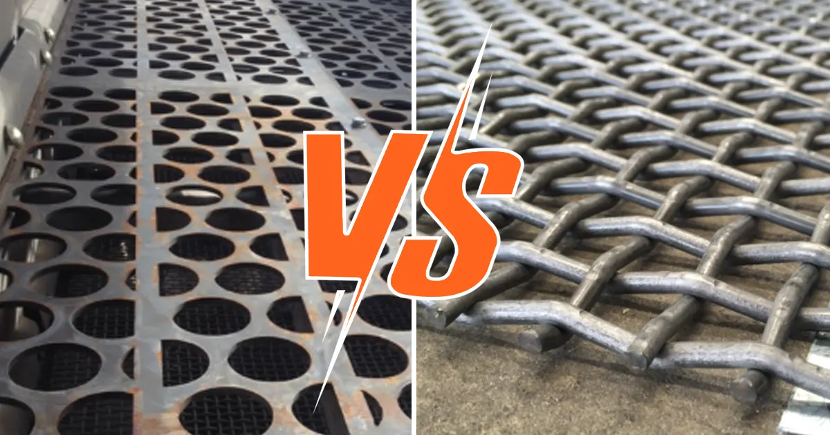 punch plate vs woven wire mesh