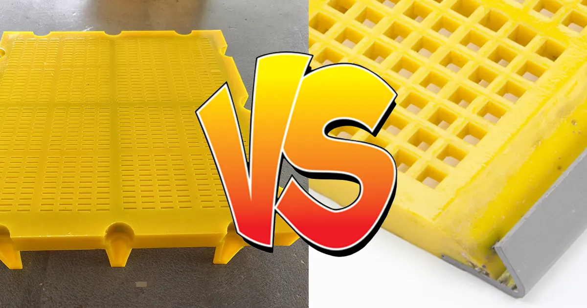 modular vs tensioned polyurethane screens