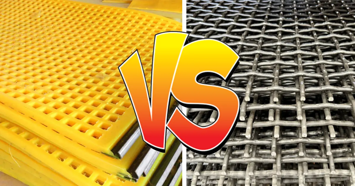 pu tension screens vs wire mesh screens