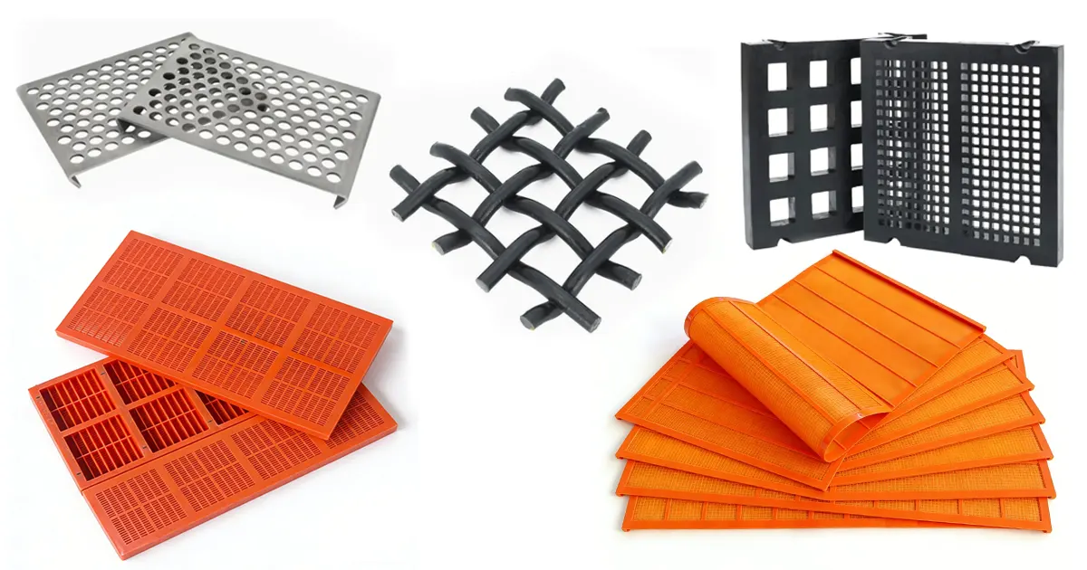 types and materials of vibrating screen mesh