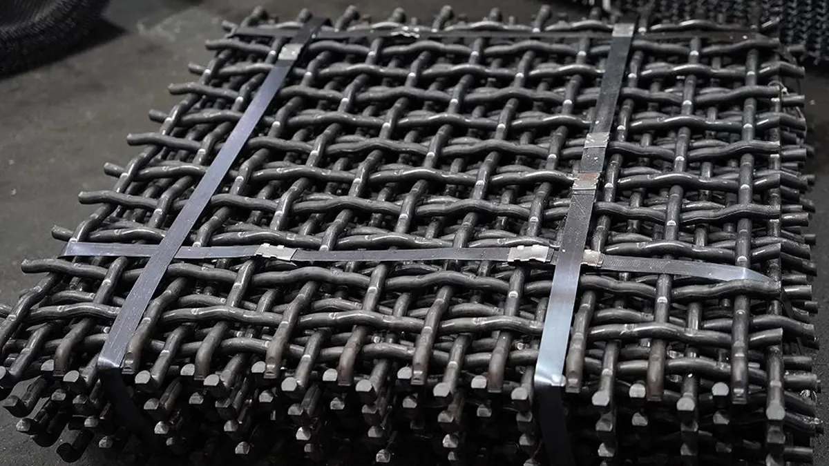 manganese steel crimped mesh