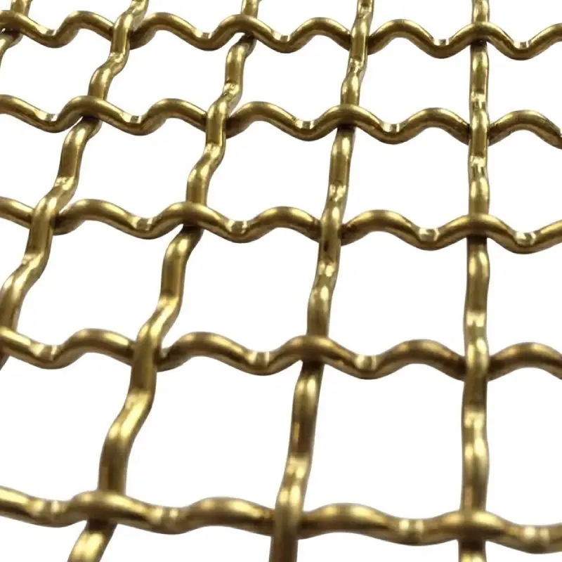 brass crimped wire mesh