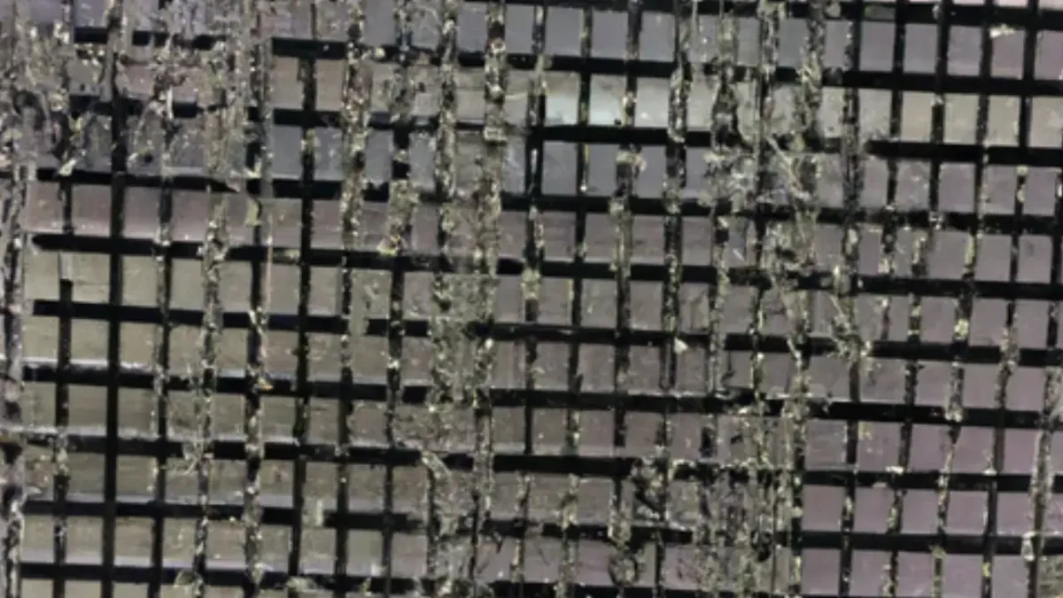dirty wire mesh