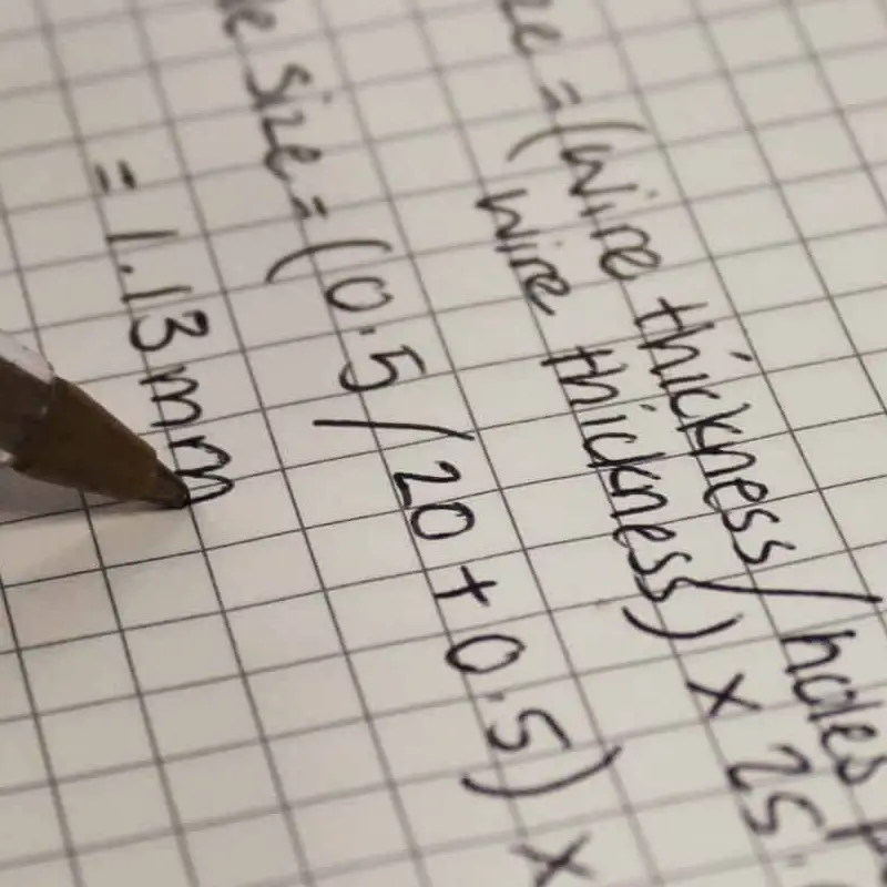 how to calculate wire mesh