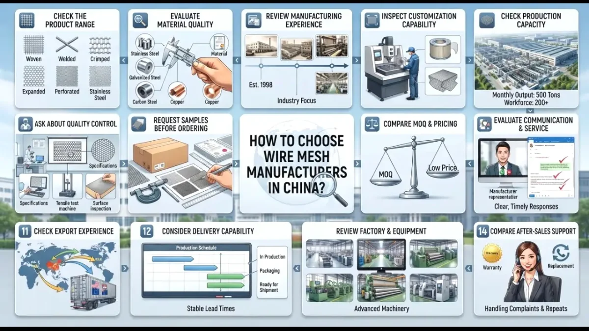 how to choose wire mesh manufacturers in china