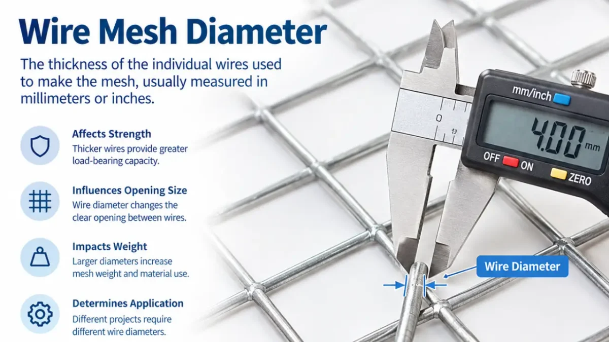 what is wire mesh diameter